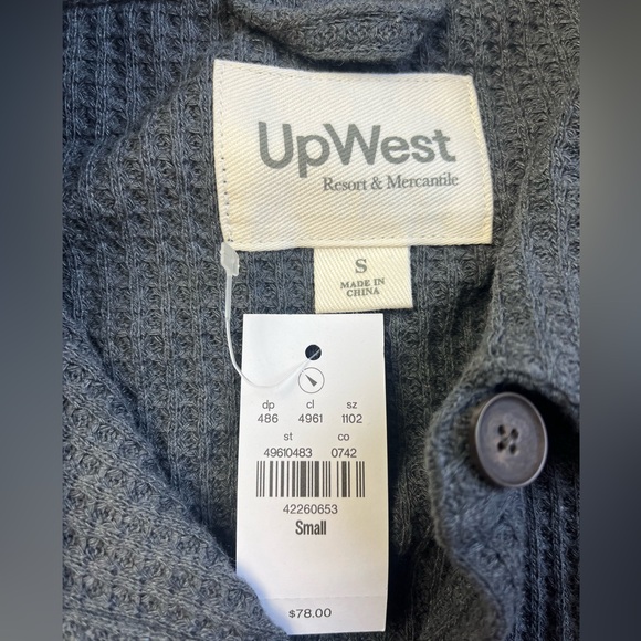 UpWest Cozy Up Waffle Button-Down Shirt R180 - Picture 6 of 8